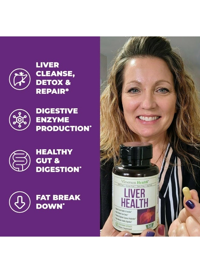 Vimerson Health Liver Cleanse and Detox Support Supplement Natural Herbal Blend Capsule - 60 Capsules - Image 2