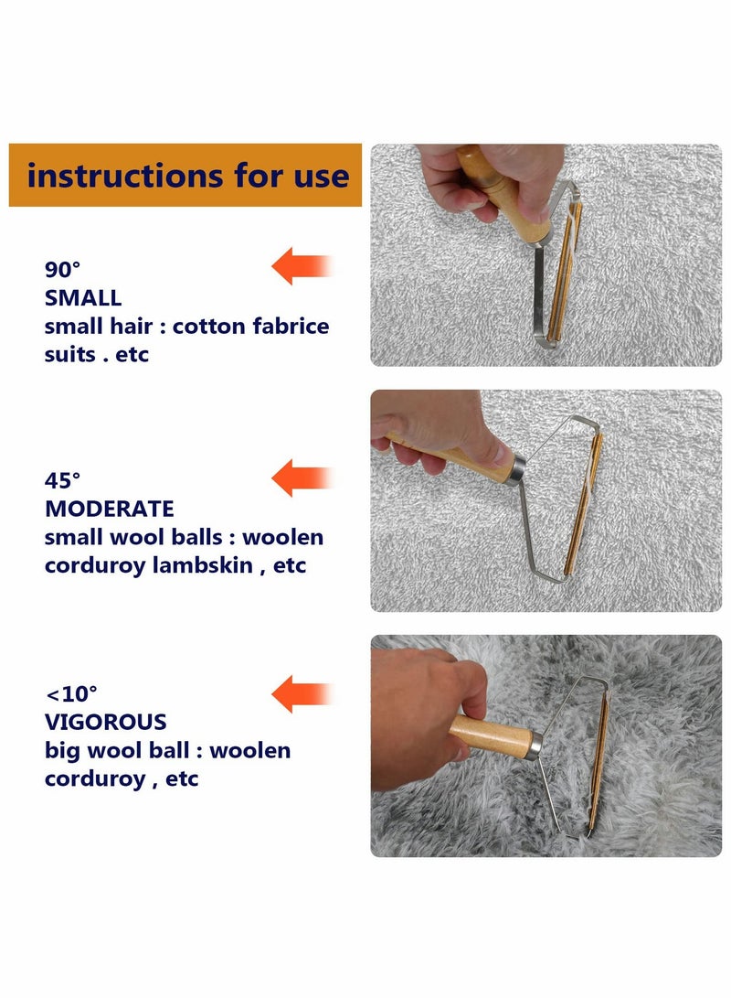 KASTWAVE Manual Fuzz Shaver Portable Lint Remover Clean Tool Double Sided for Removing Dust and Hair from Furniture Curtain Blanket Couch - Image 5