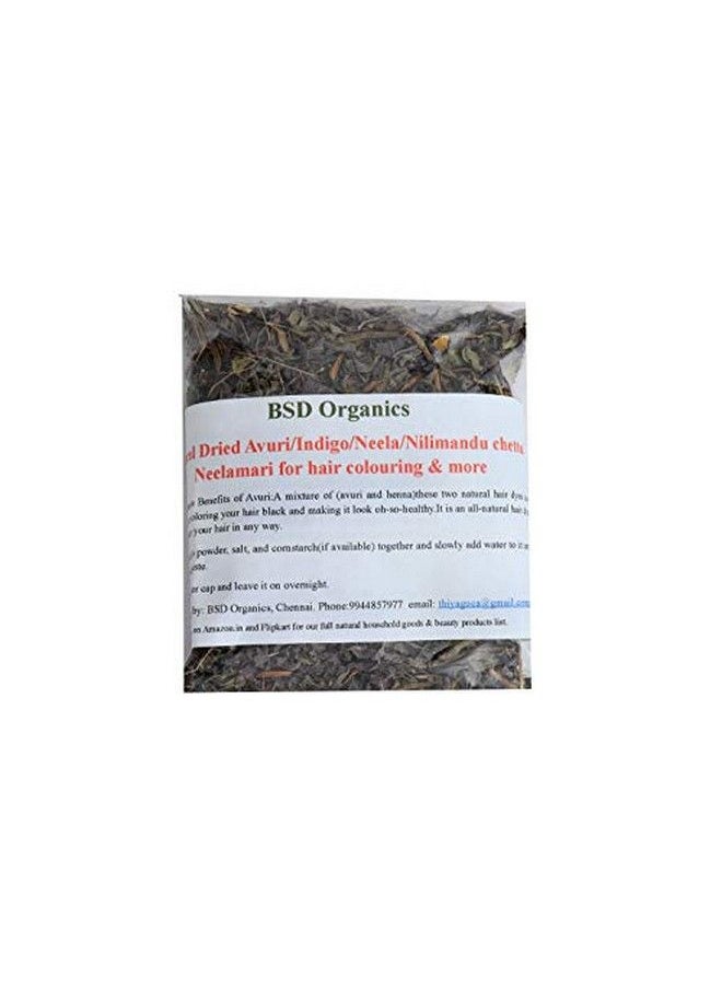 BSD Organics - l Dried Avuri;Indigo;Neela;Nilimandu chettu;Neelamari for hair colouring & more 50 gm - Image 1