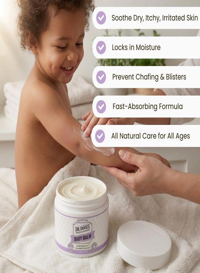 Dr. Doug's Baby Balm (Large Jar, 8 oz) - Gentle Organic Moisturizing Skin Care for Baby's Sensitive Skin with Natural Zinc Oxide for Sun Protection - Image 3