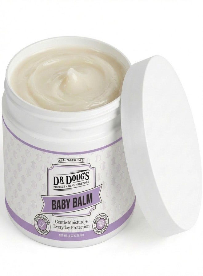 Dr. Doug's Baby Balm (Large Jar, 8 oz) - Gentle Organic Moisturizing Skin Care for Baby's Sensitive Skin with Natural Zinc Oxide for Sun Protection - Image 1