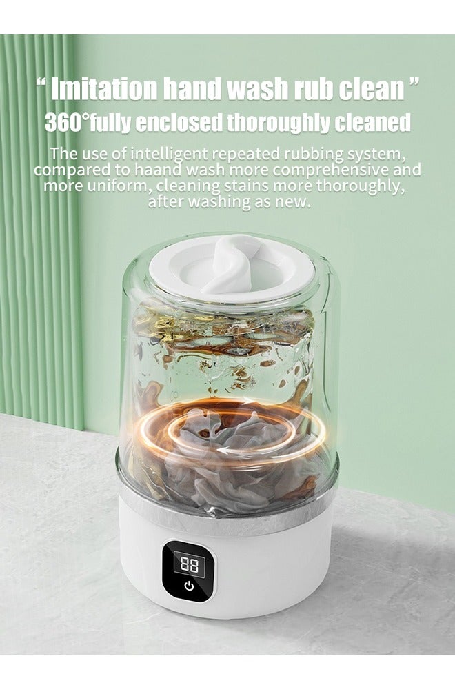 أبيكس 1لتر غسالة ملابس داخلية محمولة، غسالة ملابس صغيرة مُحسّنة لعام ٢٠٢٥ | كوب غسيل لاسلكي وقابل لإعادة الشحن لحمالة الصدر والملابس الداخلية والجوارب، غسالة صغيرة الحجم وسهلة السفر - Image 3
