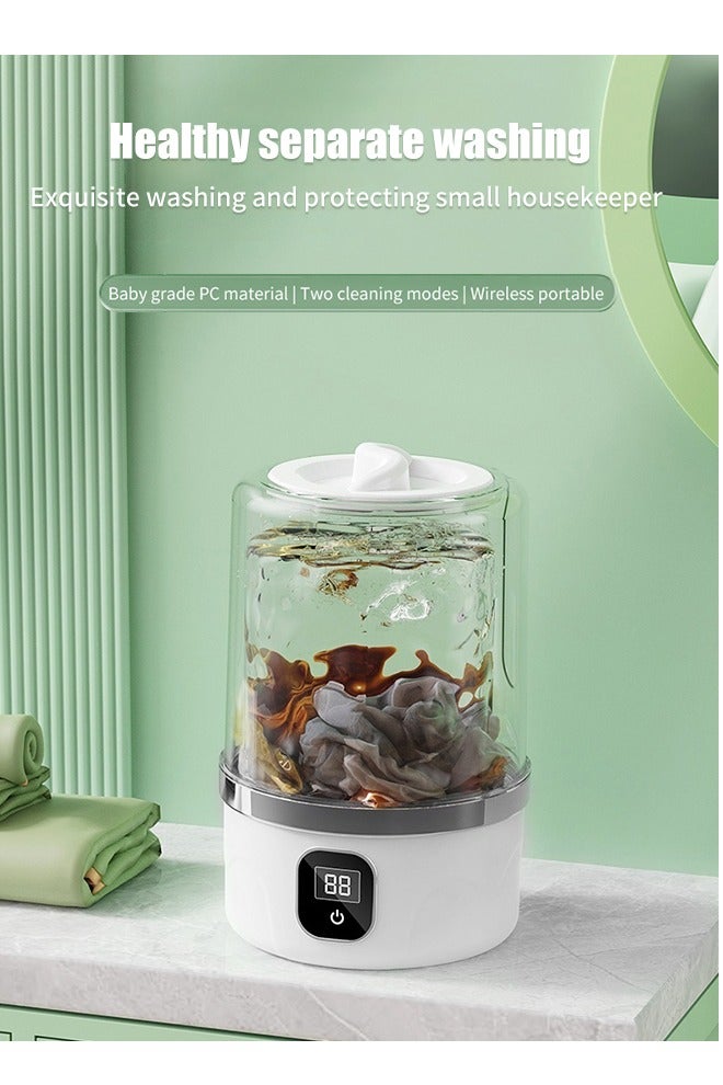 أبيكس 1لتر غسالة ملابس داخلية محمولة، غسالة ملابس صغيرة مُحسّنة لعام ٢٠٢٥ | كوب غسيل لاسلكي وقابل لإعادة الشحن لحمالة الصدر والملابس الداخلية والجوارب، غسالة صغيرة الحجم وسهلة السفر - Image 2