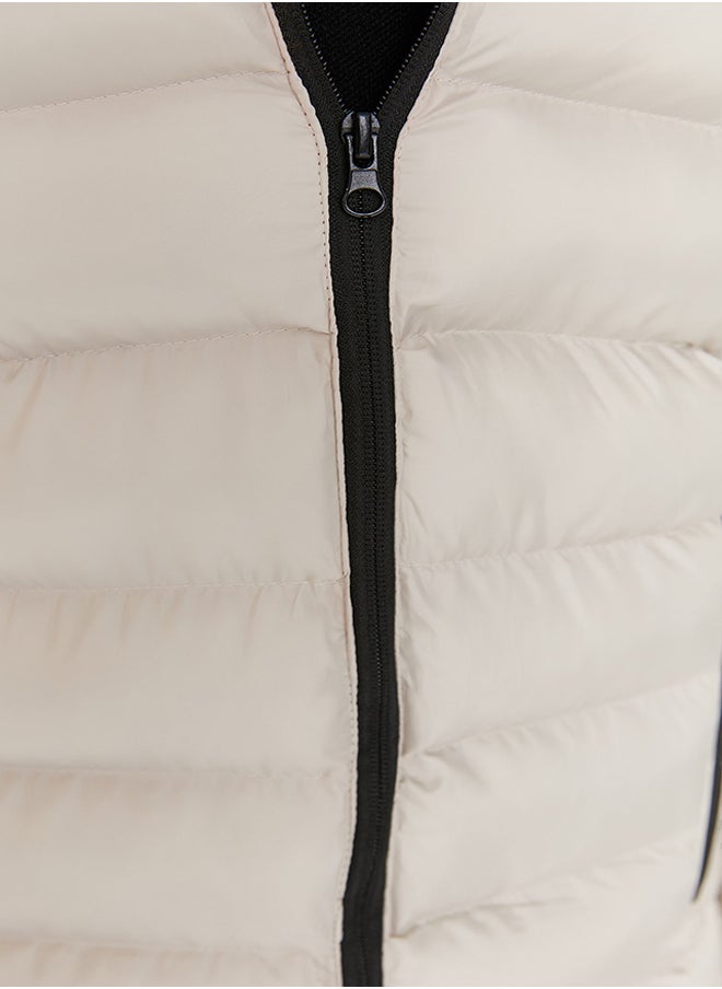 trendyol - Stone Regular Fit Stand Collar Inflatable Wind Resistant Coat TMNAW23MO00001 - Image 1