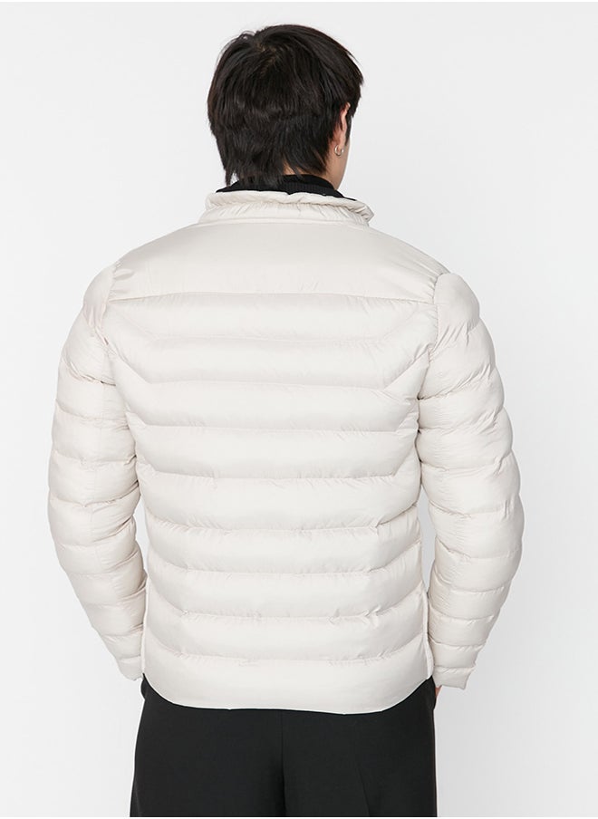 trendyol - Stone Regular Fit Stand Collar Inflatable Wind Resistant Coat TMNAW23MO00001 - Image 1