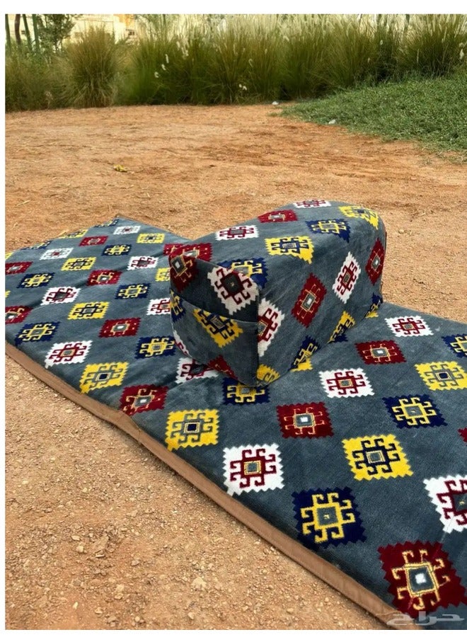 SMART HOME Carpet and rug with excellent backing, padded and soft to the touch, with beautiful patterns, double stitching, 20 mm lining and waterproof Tanzanian fabric underneath, sitting mat with a heavy backrest of 8 mm, 1 mm square tubes 5X80X200 cm - Image 2