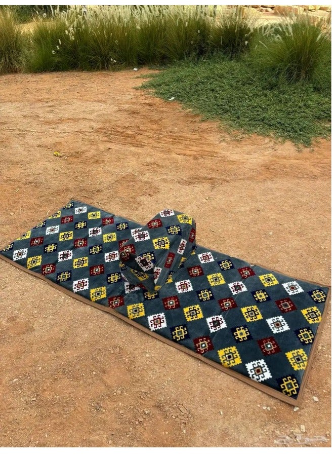 SMART HOME Carpet and rug with excellent backing, padded and soft to the touch, with beautiful patterns, double stitching, 20 mm lining and waterproof Tanzanian fabric underneath, sitting mat with a heavy backrest of 8 mm, 1 mm square tubes 5X80X200 cm - Image 1