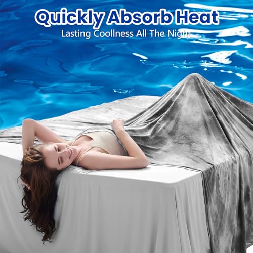 Topcee Cooling Throw Blanket for Night Sweats Decorative Tie Dye, Absorbs Heat to Keep Cool on Warm Nights, Q-Max 0.5 Cooling Blankets for Hot Sleepers, Cool Lightweight Sofa Throw Blanket (50"x70") - Image 2
