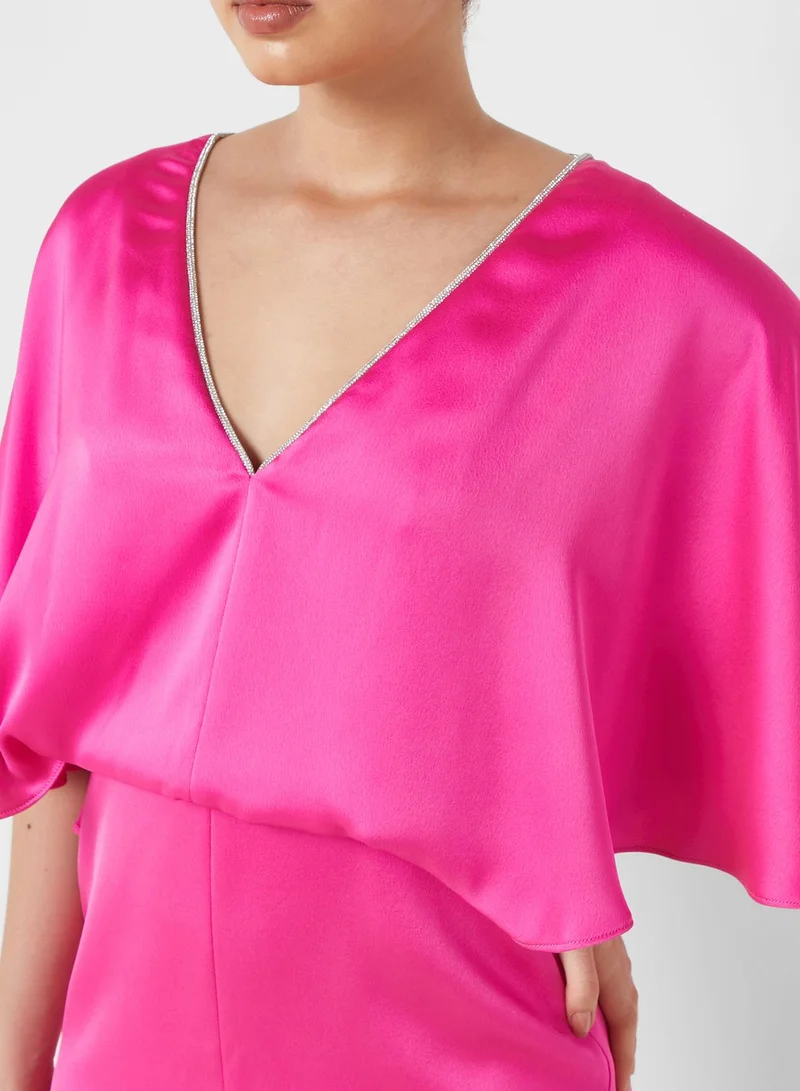 Nocturne Satin Capelet Dress