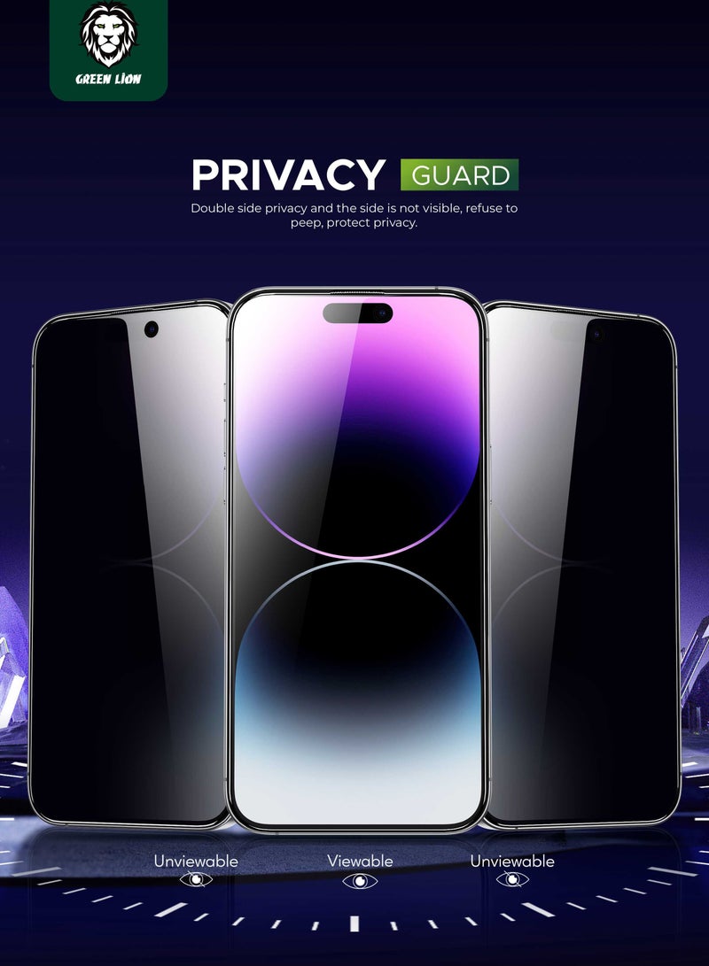 GREEN LION 9H Steve Privacy Screen Protector for iPhone 15 Plus - Black - Image 2