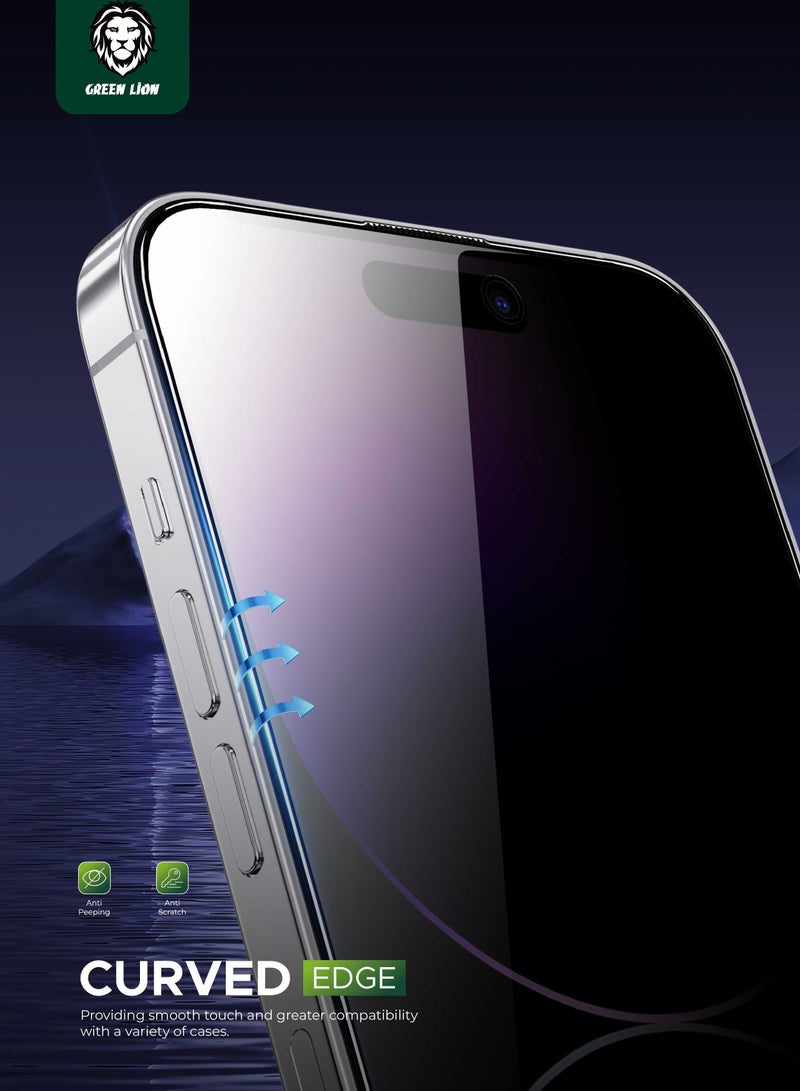 GREEN LION 9H Steve Privacy Screen Protector for iPhone 15 Plus - Black - Image 4