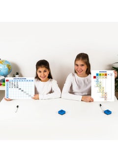 Simply magic E-Sided Long Division & Multiplication Chart Lap Boards For Kids - 9"X12", Dry Erase Times Table Practice Tools, Division Table Math Manipulatives Must Haves - Simply Magic  - Image 2