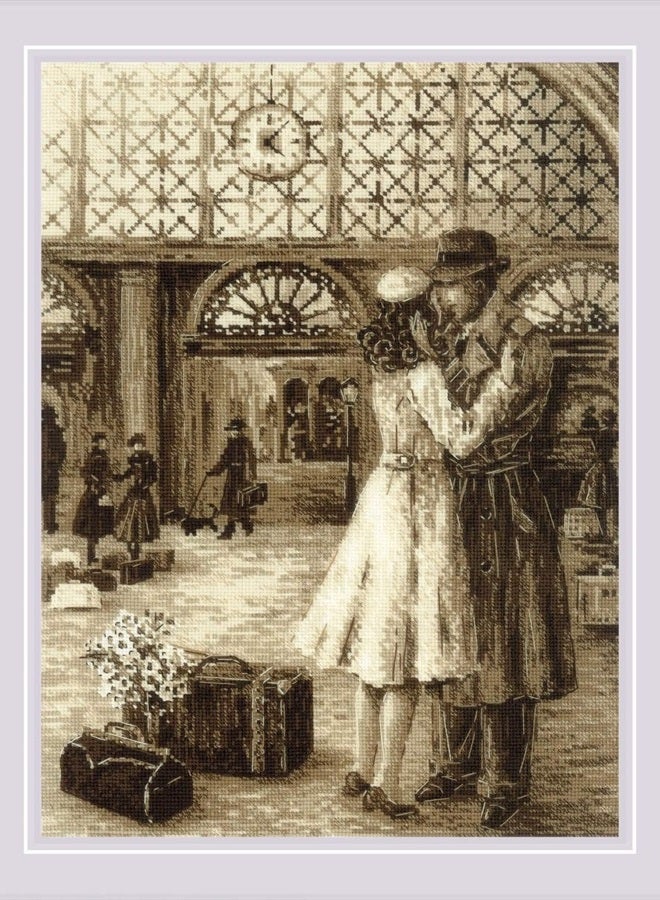 Riolis Counted Cross Stitch kit 2111 Old Photo. Rendezvous - Image 1