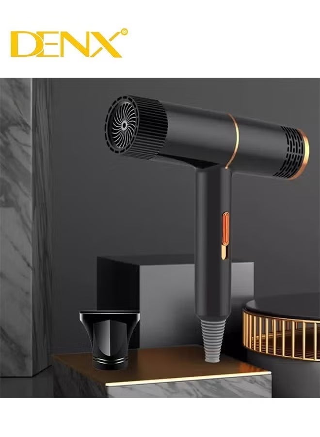 Denx Low Noise Quick Dry Hair Dryer – Professional Salon Hair Stylist Tool with Hot & Cold Wind, Fast Drying, Lightweight, Ergonomic Design for Smooth, Shiny, Frizz-Free Hair - Image 1