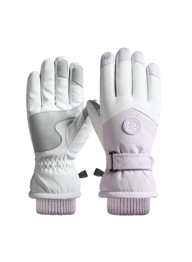 Bukela Ski Gloves – Outdoor Fleece-Lined, Purple, Waterproof, Thermal, for Snowboard, Winter - Image 2