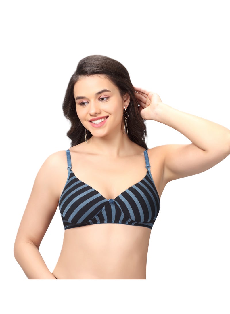 راجني مجموعة من 3 حمالات صدر نسائية مصنوعة من القطن والليكرا المطاطي والقابل للتنفس بدون درزات مبطنة بدون أسلاك وأشرطة قابلة للإزالة - Image 2