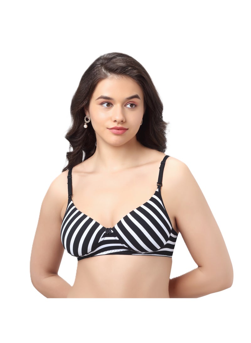 راجني مجموعة من 3 حمالات صدر نسائية مصنوعة من القطن والليكرا المطاطي والقابل للتنفس بدون درزات مبطنة بدون أسلاك وأشرطة قابلة للإزالة - Image 4