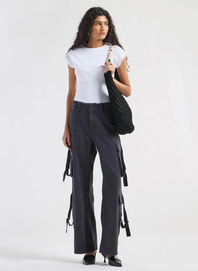 Splash FAV Ribbed Crew Neck Bodysuit with Extended Sleeves