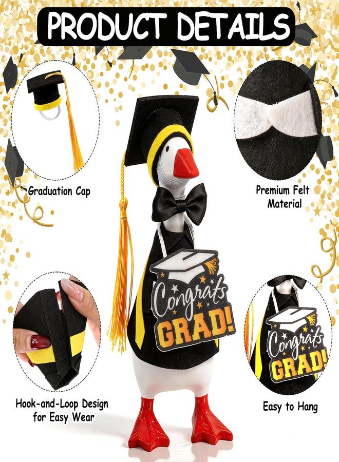 YGEINIT 7 Inch Desk Goose Outfits,Graduation Desk Goose Costumes Accessories, Graduation Decor for Desktop Goose Statues Classroom School and Home Table,Graduation Gift - Image 3