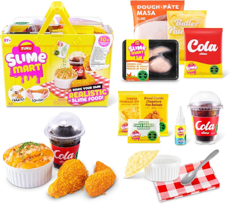 ZURU Slime Mart Small Shopping Basket Fast Food Chicken – Series 2 Mini Collectible - Image 1