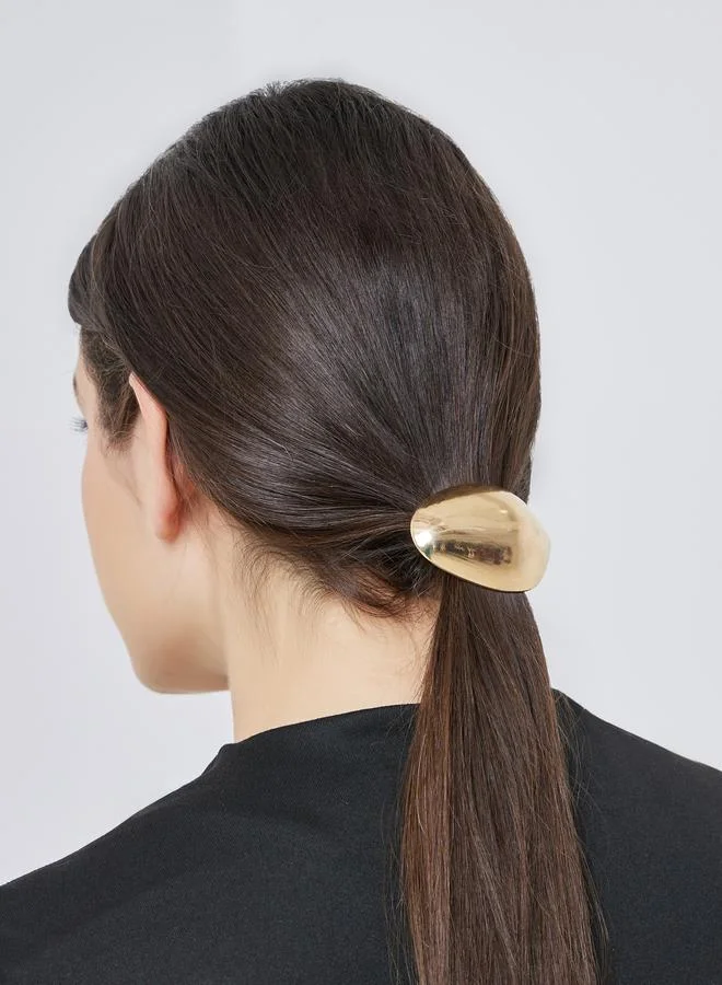 ستايلي مجموعة من 2 ربطات شعر مزينة بحلية معدنية معقودة