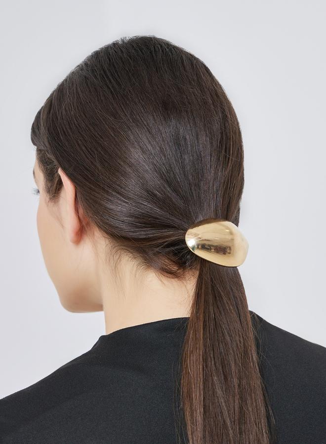 ستايلي مجموعة من 2 ربطات شعر مزينة بحلية معدنية معقودة - Image 2