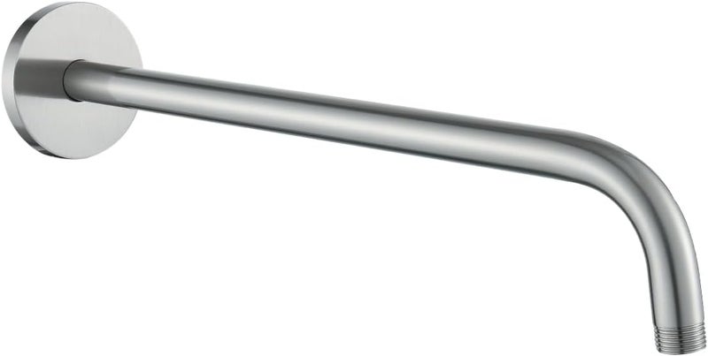 Random 16 Inch Shower Arm with Flange,Stainless Steel 90 Degree Rain Shower Head Extension Arm,Wall-Mounted Shower Head Arm for Fixed Shower Head,Brushed Nickel.RD91018-16BN - Image 1