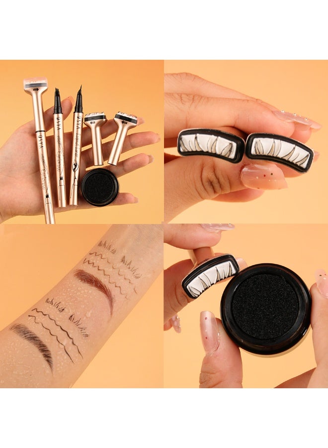 OSYA 4-In-1 Eyeliner & Eyebrow Pen & Lash Stamp Set - Image 5