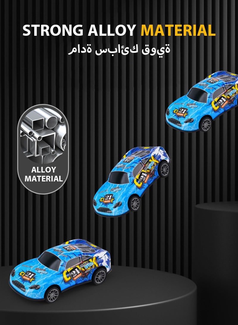 DPTER 30 Pcs Pull Back Toy Cars Set with Storage Box, Portable Racing Cars, Colorful Toy Car with Different Patterns, Made of Aluminum Alloy, Suitable for Boys and Girls of All Ages - Image 3