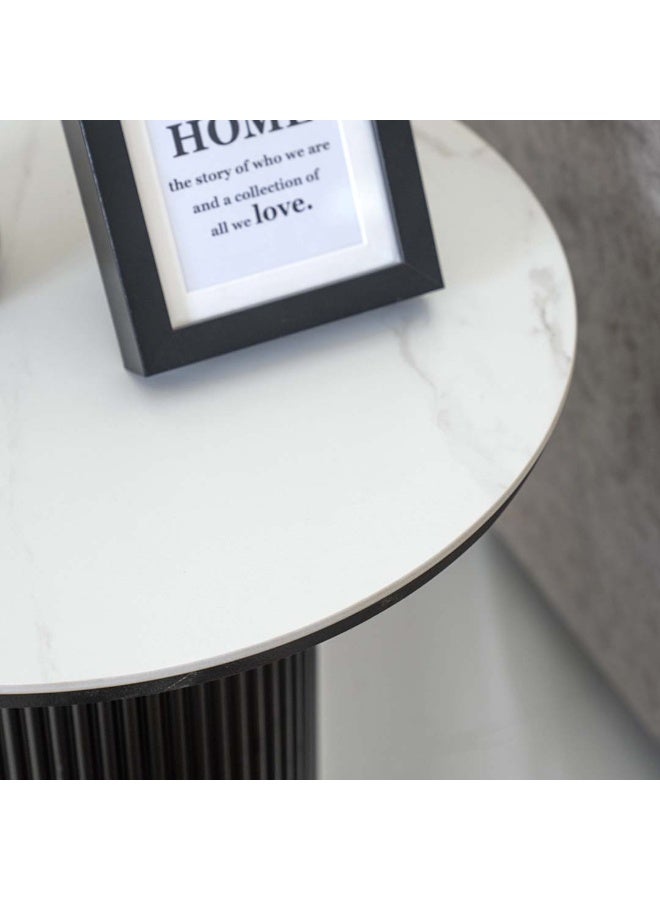 ROYAL FURNITURE Tasha End Table in Black and White - Image 3