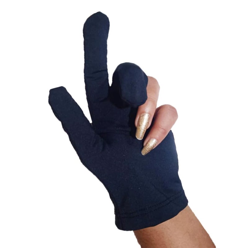 Novafit - Snooker Pool Billiards Nylon Gloves (Black - 2 Pieces) - Image 3