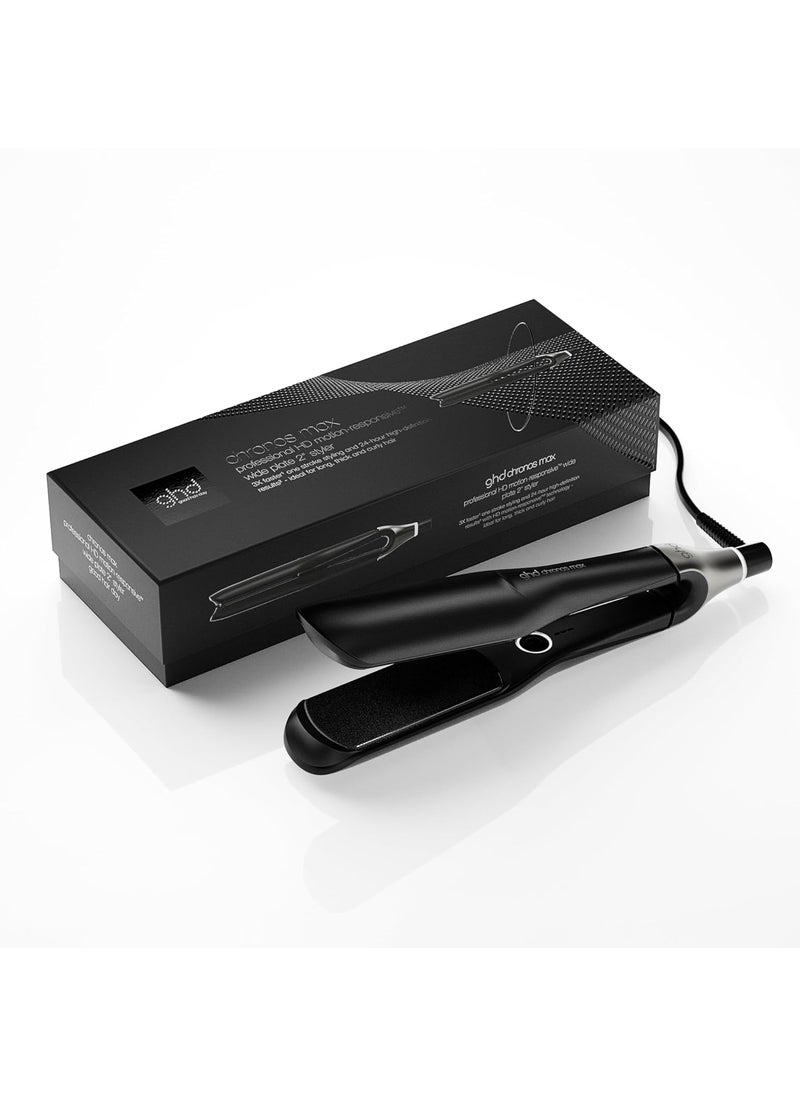 ghd ghd Chronos Max Styler  2 Wide Plate Flat Iron Hair Straightener  3X Faster Styling  More Shine Less Frizz  3X Straighter in One Stroke  Ideal for Long Thick  Curly Hair  Black  - Image 2