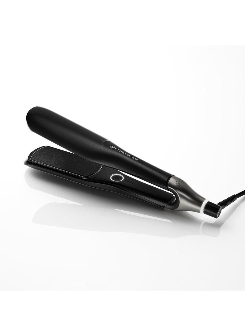 ghd ghd Chronos Max Styler  2 Wide Plate Flat Iron Hair Straightener  3X Faster Styling  More Shine Less Frizz  3X Straighter in One Stroke  Ideal for Long Thick  Curly Hair  Black  - Image 1