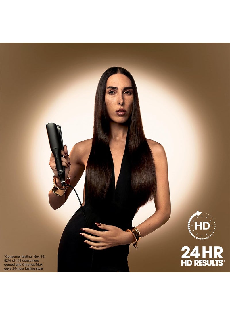 ghd ghd Chronos Max Styler  2 Wide Plate Flat Iron Hair Straightener  3X Faster Styling  More Shine Less Frizz  3X Straighter in One Stroke  Ideal for Long Thick  Curly Hair  Black  - Image 4