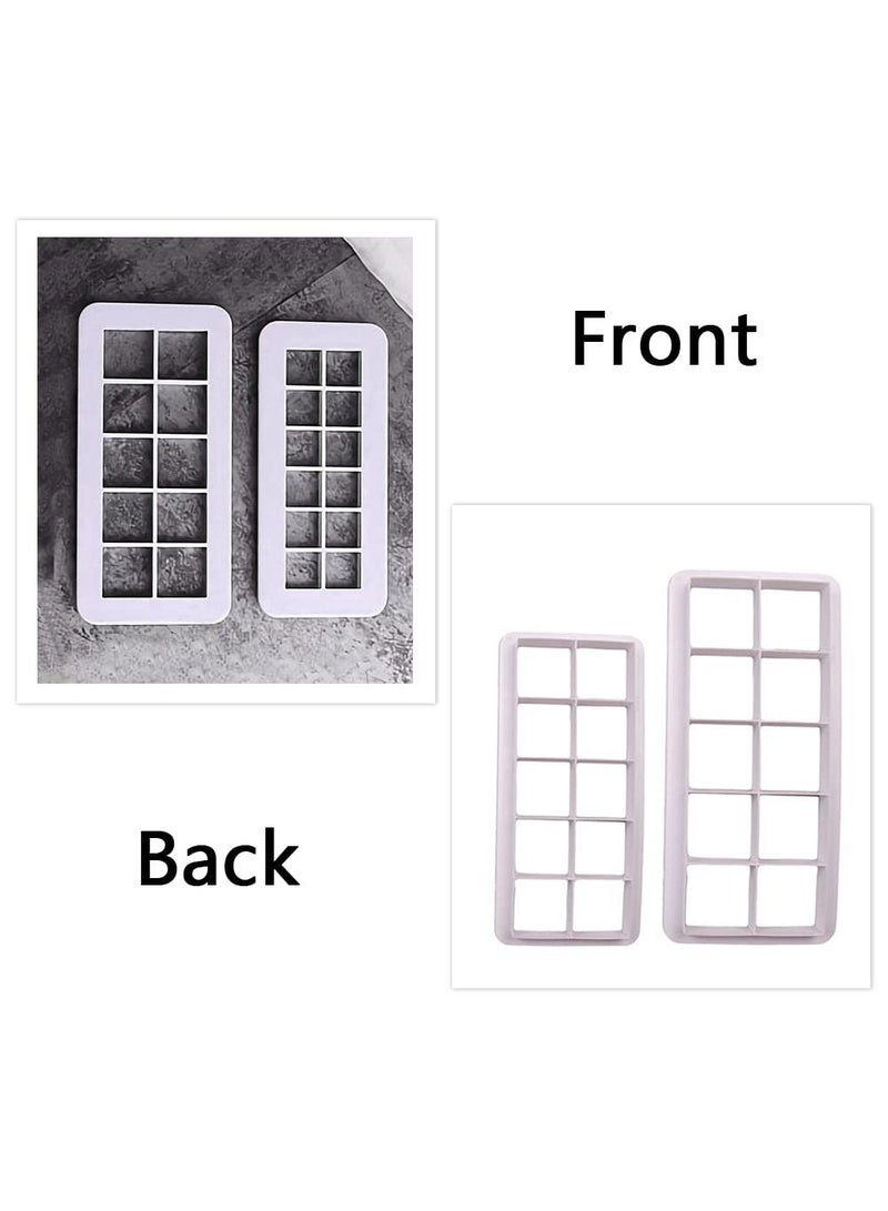 Sweet seven Square Cookie Cutter Set - 3 Sizes for Cake, Fondant, and Biscuits - Geometric Multicutter for Decorating - Easy Baking & Creativity - Image 4