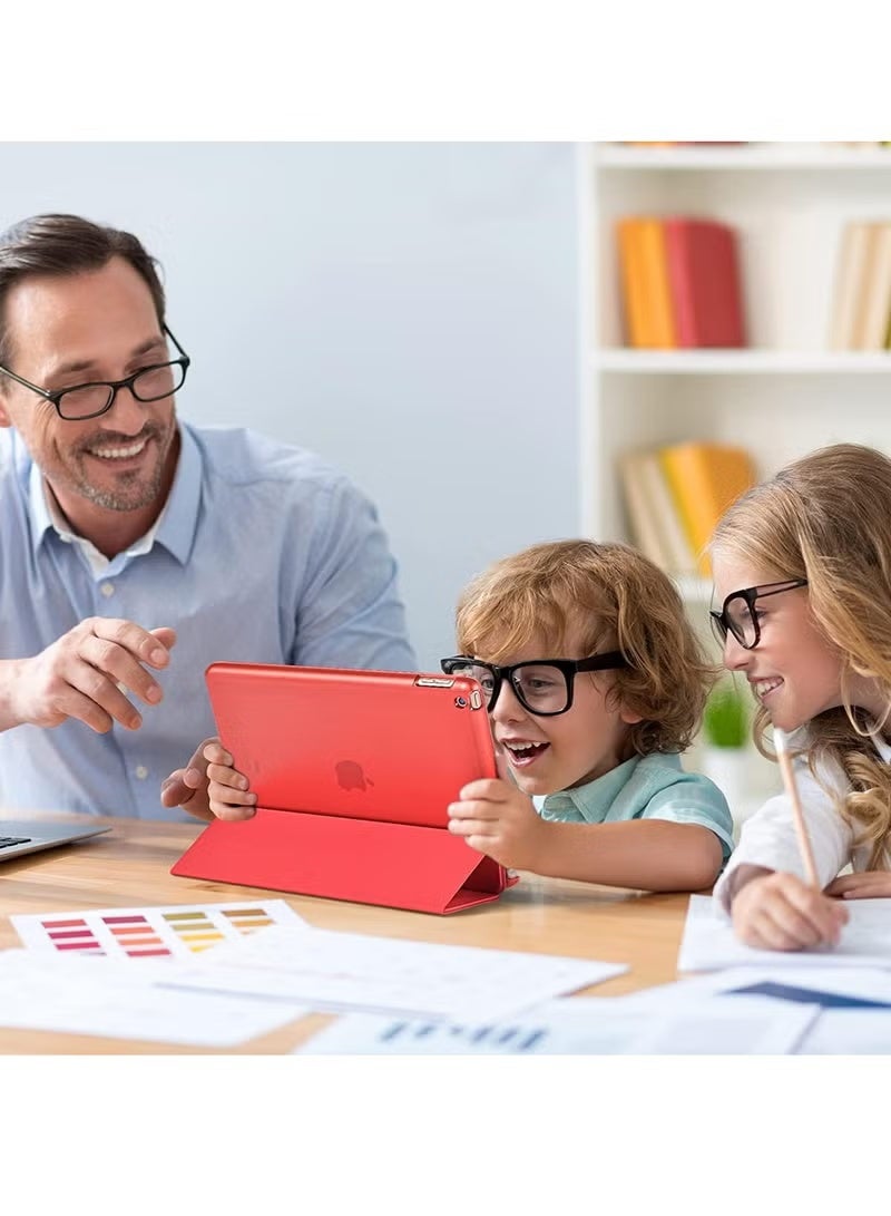 جينيكست جراب iPad 10.2 - غطاء خلفي صلب رفيع وواقي ذكي لأجهزة iPad من الجيل التاسع (2021) والجيل الثامن (2020) والجيل السابع (2019) - أحمر - Image 3