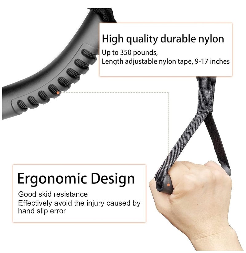 ALASKA Strap-it Adjustable Car Assist Support Handle | Standing Aid Safety Handlebar | Vehicle Support Grab Bar | Portable Nylon Grip Handlebar | Car Grab Handle - Black - Image 3