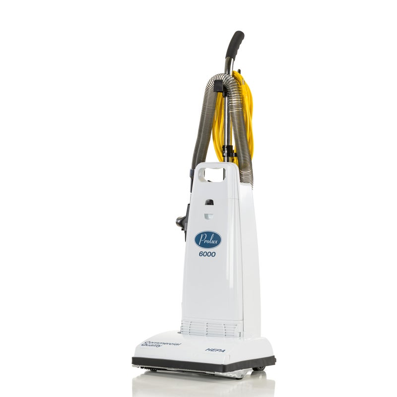 PROLUX Prolux 6000 Commercial Upright Vacuum with On Board Tools Bagged Vacuum Cleaner Commercial Vacuum Carpet Floor HEPA Filter Steel Brushroll 107 CFM Suction Power 