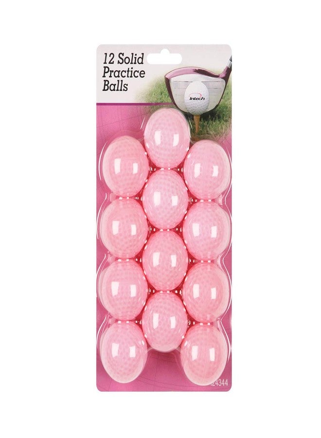 Intech Golf Hollow, Dimpled Practice Balls (12 Pack, Pink)
