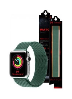 Stainless Steel Milanese Loop Mesh Replacement Band 42/44/45mm for Apple Watch Pine Green
