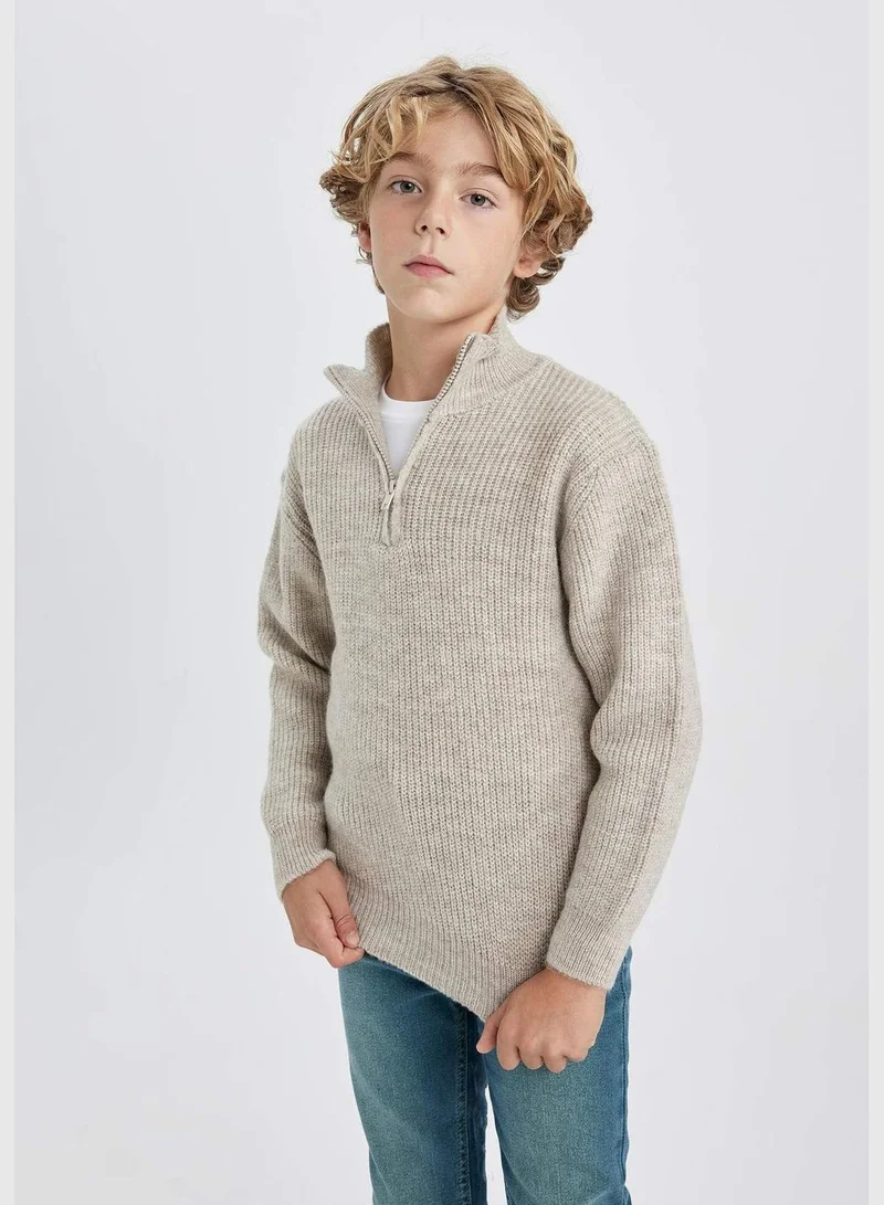 DeFacto Boy Half Zip Long Sleeve Tricot Pullover