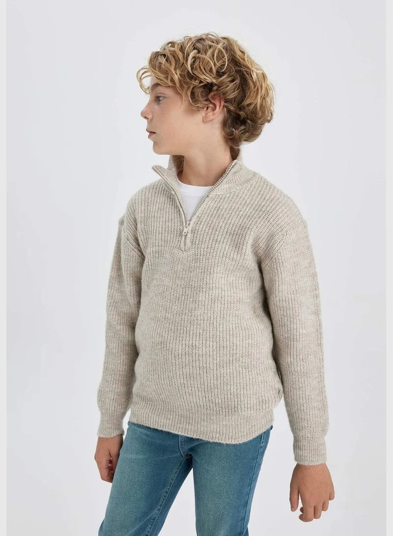 DeFacto Boy Half Zip Long Sleeve Tricot Pullover