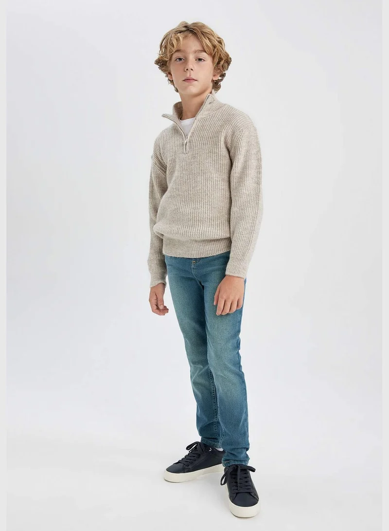 DeFacto Boy Half Zip Long Sleeve Tricot Pullover