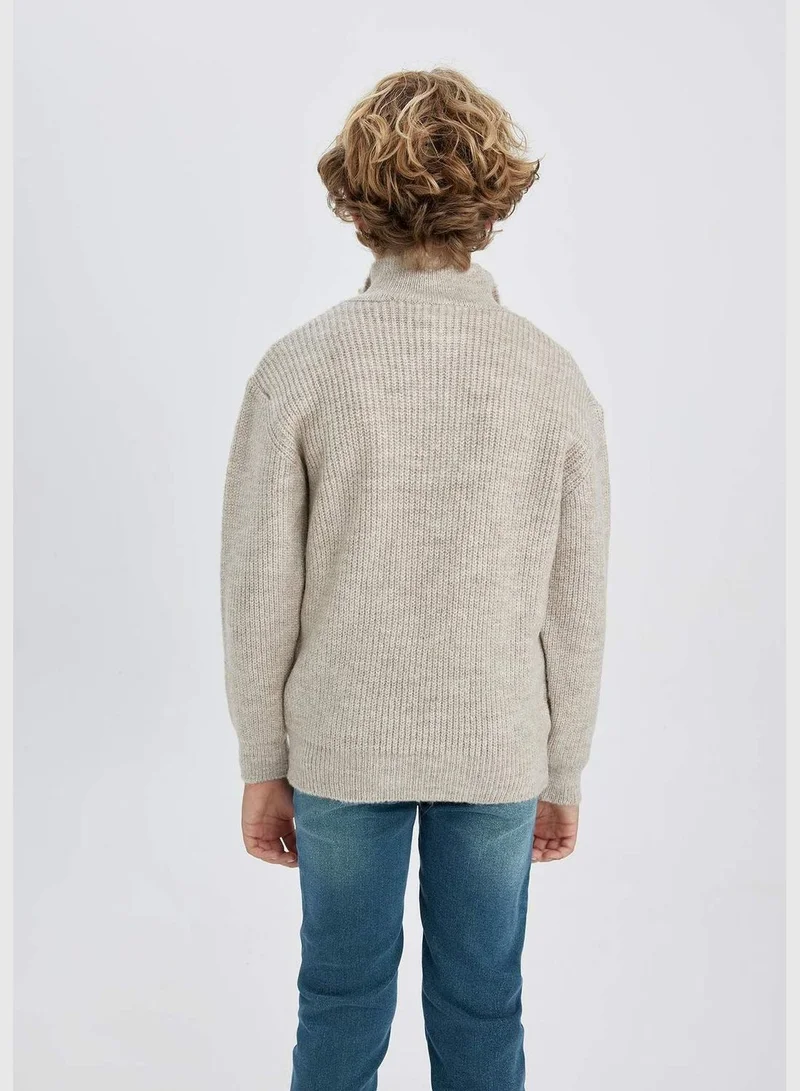 DeFacto Boy Half Zip Long Sleeve Tricot Pullover