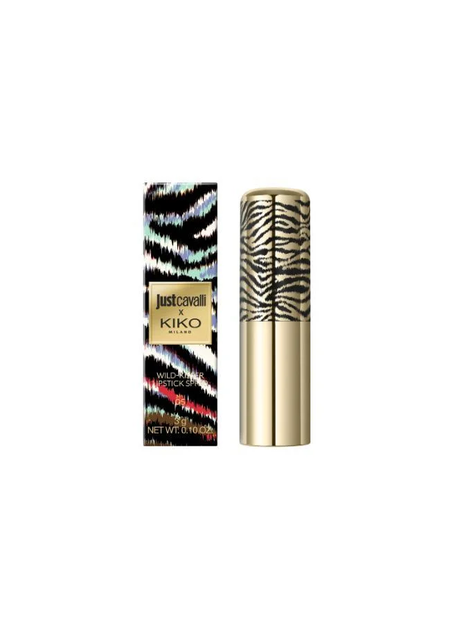Kiko Milano be fierce Just Cavalli X Kiko Milano Wild-Kisser Lipstick Spf30 05 Be Fierce for Women | Best Price UAE