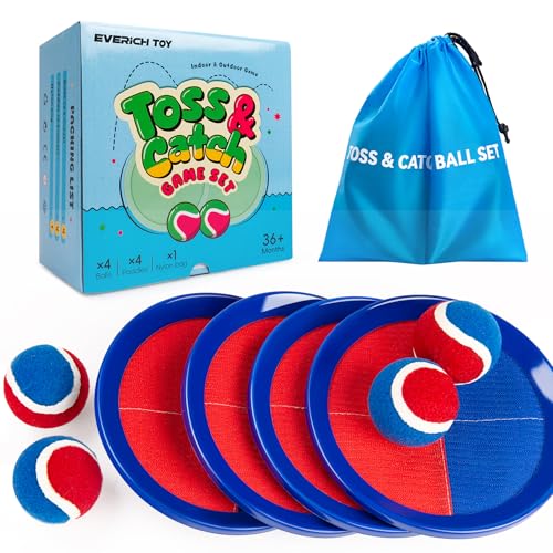 EVERICH TOY Upgraded Toss and Catch Ball Game Set Beach Pool Toys Outdoor Games for Kids Toys Outside Family Lawn Yard Games for Boys Girls 3 4 5 6 7 8 9 10 11 12 Years Old - Image 1
