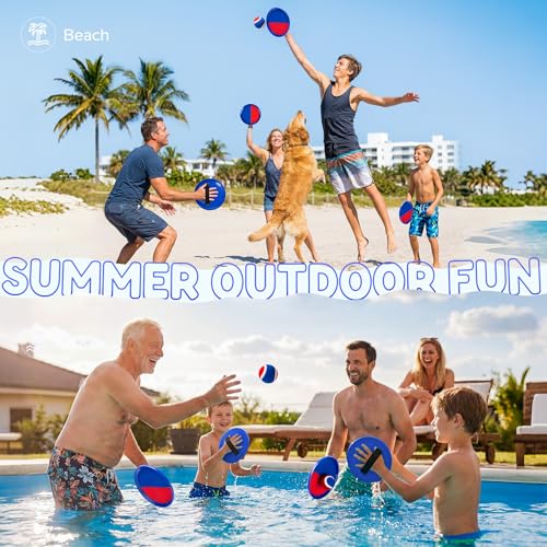 EVERICH TOY Upgraded Toss and Catch Ball Game Set Beach Pool Toys Outdoor Games for Kids Toys Outside Family Lawn Yard Games for Boys Girls 3 4 5 6 7 8 9 10 11 12 Years Old - Image 5
