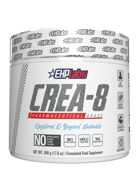 Ehplabs Crea8 Creatine Monohydrate Powder Creatine Powder For Building Lean Muscle Mass Improves Strength & Power Supports Brain Health 100 Servings (500G)