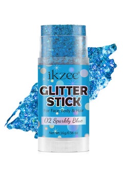 IKZEE Body Glitter Gel Stick for Women & Girls Easy to Apply & Remove Festival Glitter Liquid Eyeshadow Mermaid Sequins Chunky Glitter Gel Cosmetic for Body Face Hair Nails Makeup No.02  - Image 1