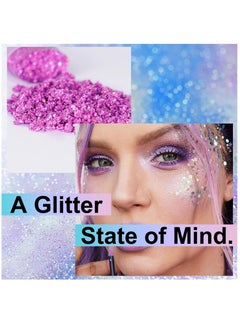 IKZEE Body Glitter Gel Stick for Women & Girls Easy to Apply & Remove Festival Glitter Liquid Eyeshadow Mermaid Sequins Chunky Glitter Gel Cosmetic for Body Face Hair Nails Makeup No.02  - Image 5